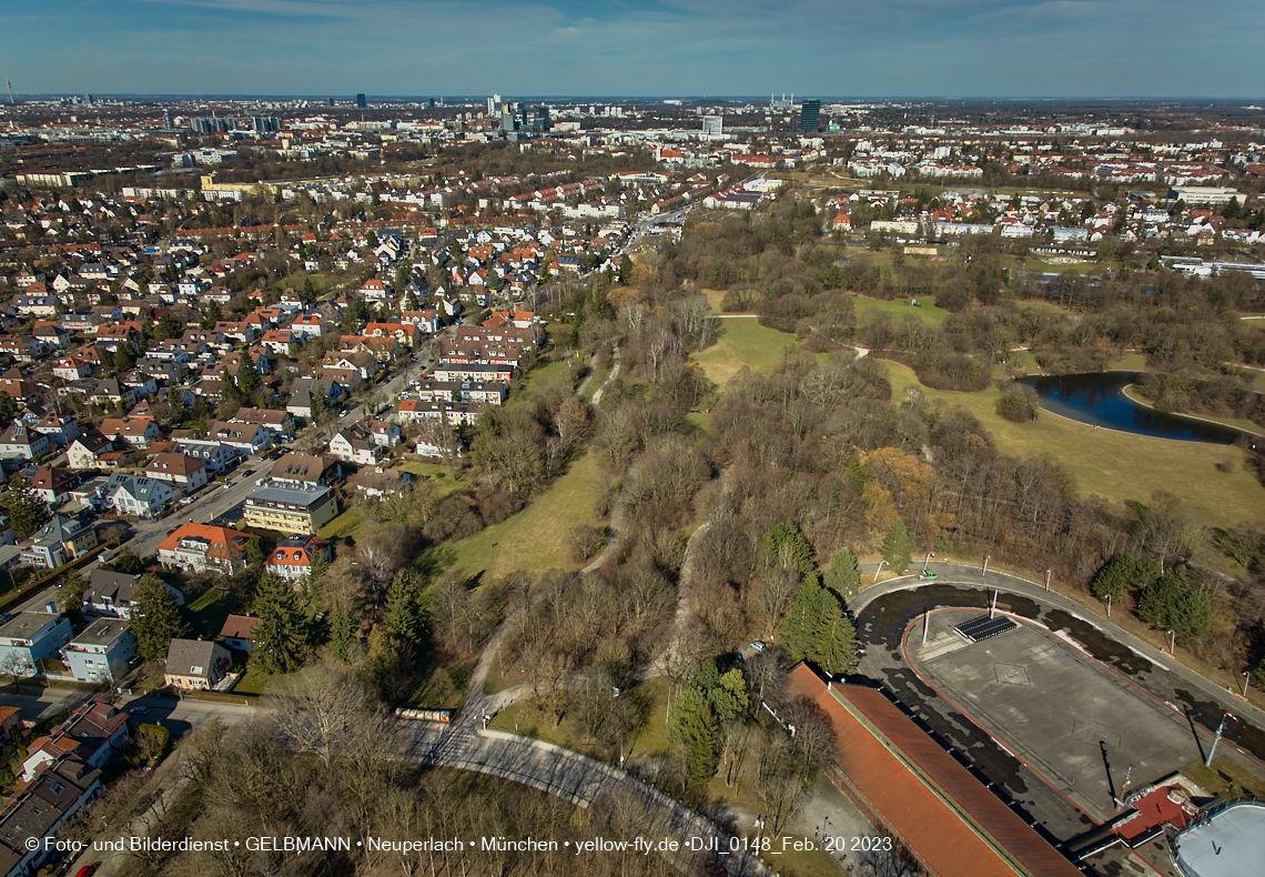 20.02.2023 - der Ostpark im zu warmen Februar 2023 in Neuperlach